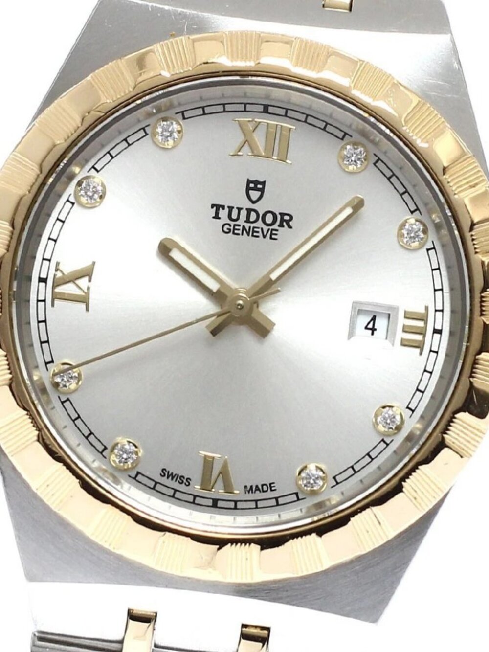 TUDOR Royal 28303 Date 8P diamond Silver Dial Automatic Ladies Watch